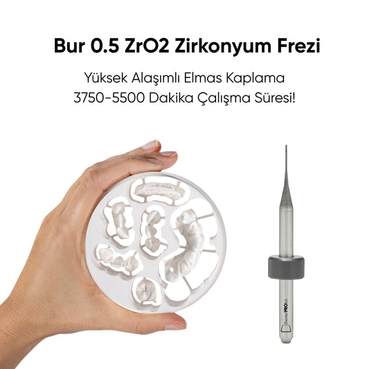 Sirona Bur 0.5 ZrO2 Mcx5 Zirkonyum Frezi