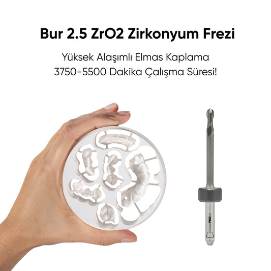 Sirona Bur 2.5 ZrO2 Mcx5 Zirkonyum Frezi