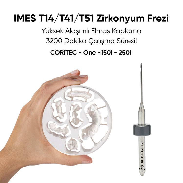 IMES T14/T41/T51 Ø:1.0mm Zirkonyum Frezi