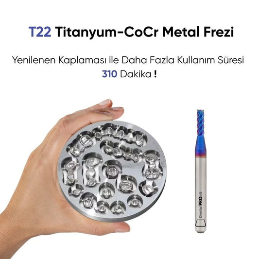 T22 Titanyum-CoCr Frezi