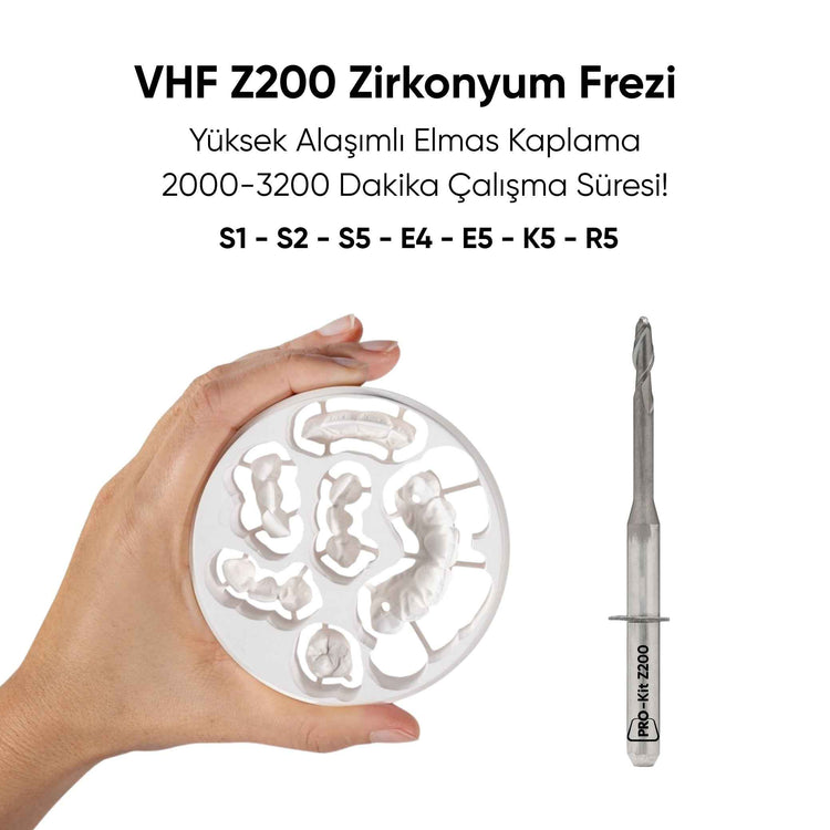 VHF Z200-R-40 Zirkonyum Frezi